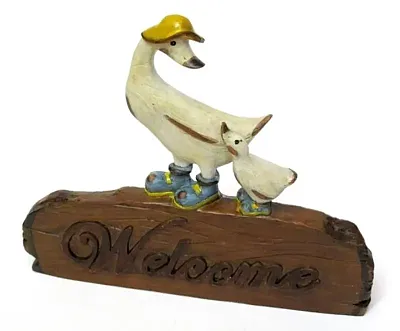 Duck &#039;&#039;Welcome&#039;&#039; Sign 0179-6085