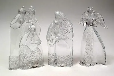 Roman Acrylic Holy FamilyKings/Angel 3 pc set 0182-38433