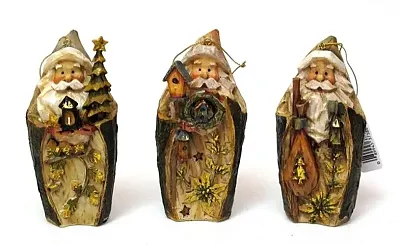 Roman Carved Santa Ornament set3 0182-38481