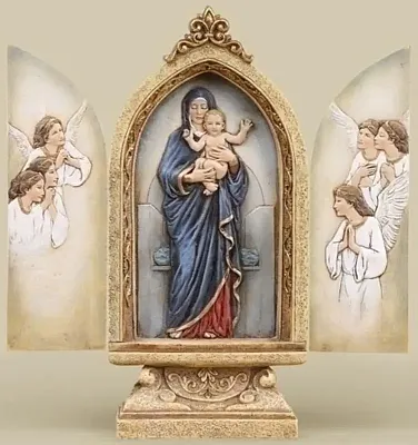 9&quot;H Madonna & Child Triptych 0182-41440