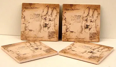 German Shepard Coasters Set of 4 0183-36435