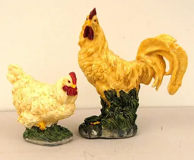 Rooster & Hen Figures Set/2 0183-73885