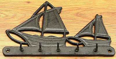 Sailboat Key Hook Cast Iron 0184-0662
