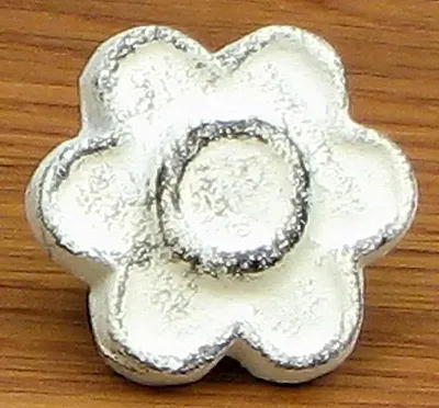 Antique White Flower Drawer Pull Set/12 0184-2927W