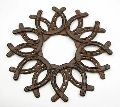 Cast Iron Horseshoe Wreath 0184J-0072