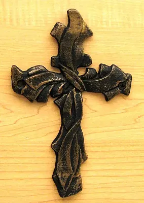 Ribbon Cross Brushed Gold 6 Sets 12 Pieces 0184J-0241G-12