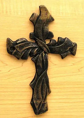 Ribbon Cross Set of 2 Brushed Gold 0184J-0241G-2