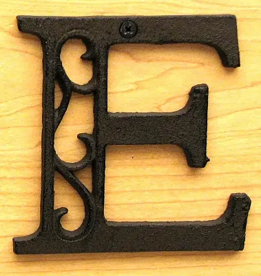 Cast Iron Letter E 0184J-0557-E