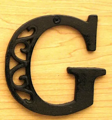 Cast Iron Letter G 0184J-0557-G