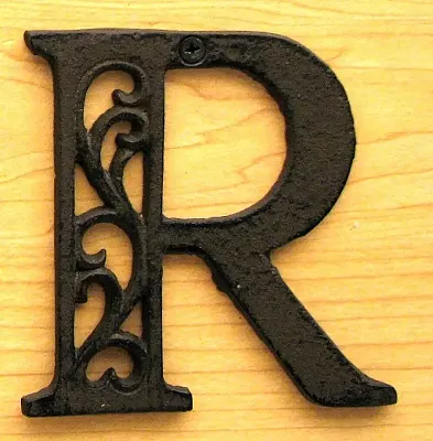 Cast Iron Letter R 0184J-0557-R
