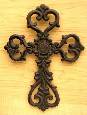 Medium Cast Iron Scroll Cross 0184J-106B