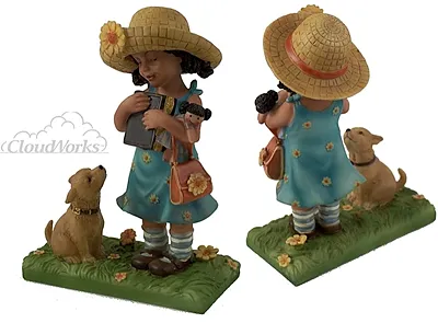 CloudWorks Sweet Memories Ebony Girl with Bible 0192-50031