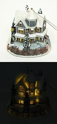 Thomas Kinkade 1998 Gathering Lighted Ornament 0193-615899