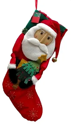 Santa Fabric Stocking 0197-244149S