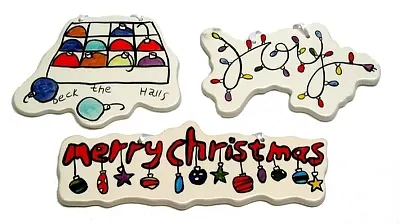 Merry Christmas Ceramic Ornaments Set of Three 0197-252476