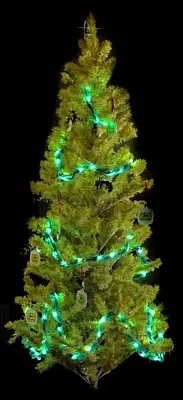 25ft Green Spun Tube Light String 1 Lights 0197-92709003