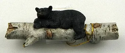 Bear on Birch Log Drawer Handle 021-12588