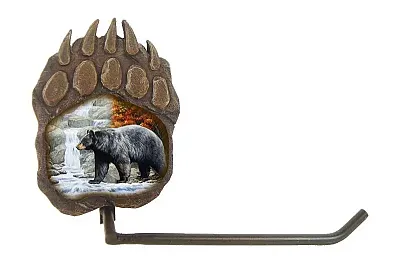 Bear Scene Paw Print T/P Holder 021-12798