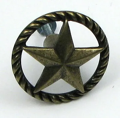 Antique Brass Star Drawer Handle Each 021-52318