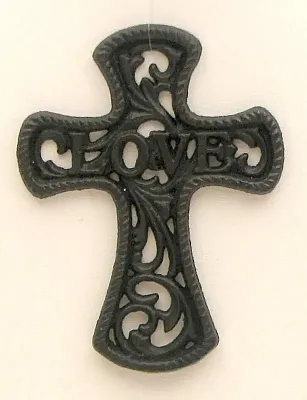 Small Cast Iron Love Cross 021-52372