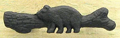 Cast Iron Bear on log Drawer Handle 021-52405