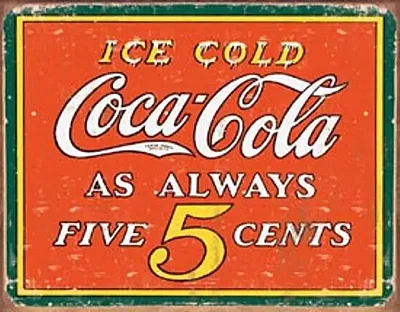 Tin Sign Coke 5c Always 034-1471