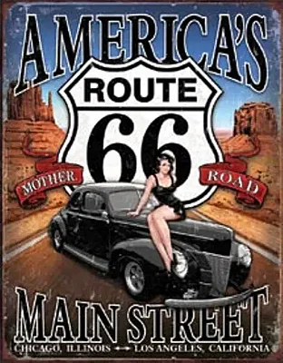 Tin Sign Route 66 - America's Main Street 034-1957