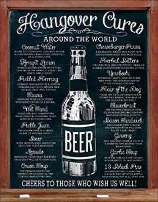 Tin Sign Hangover Cures 034-1976