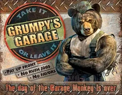 Tin Sign - Grumpy's Garage 034-2011
