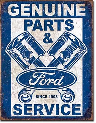 Tin Sign Ford Service - Pistons 034-2068