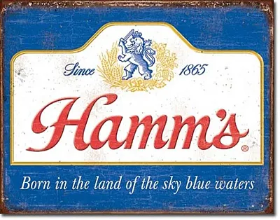 Tin Sign Hamm's - Sky Blue Waters 034-2078
