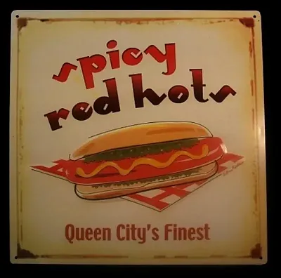 Tin Sign Spicy Hot Dog 041-M606