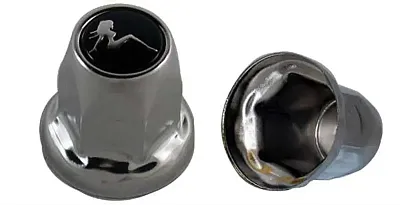 Sitting Lady Chrome 33M Lug Nut Cover 0486306L