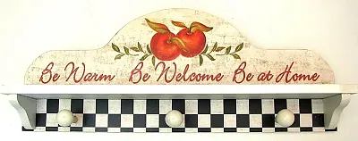 Apple Shelf With Hooks 049-10832