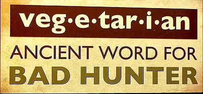Wood "Vegetarian" Wall Sign 049-13092