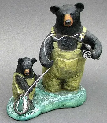 Resin "Fishing Bears" 049-13194