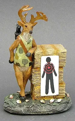 Resin Comical Deer &quot;Target Practice&quot; 049-14058