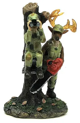 Comical Deer with Chain Saw 049-14059