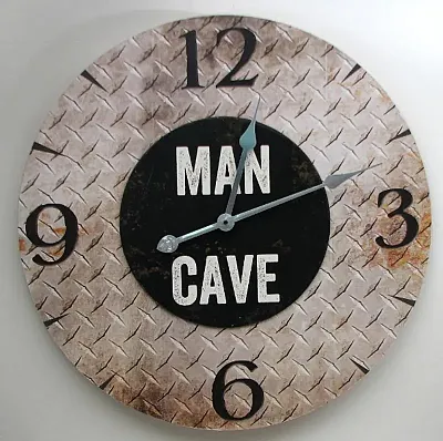 "MAN CAVE" Wall Clock 049-15198