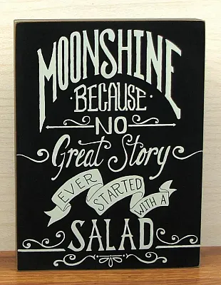 Wood Moonshine Sign 049-15874