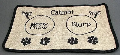 Burlap Cat Placemat 049-15972