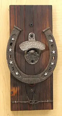 Wall Mount Horseshoe Bottle Opener 049-16173