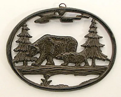 Bear Wall Plaque Cast Iron 049-16972