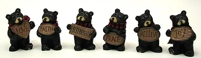 Mini Bear withSign Set of 6 049-26163