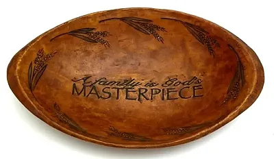 Wood-look Decorative Oval Bowl 'God's Masterpiece' 049-29301