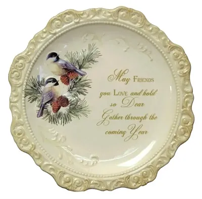 Elegant Ceramic Decorative Plate 'May Friends You Love' 049-6002
