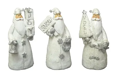 Resin Santa Figurines Set of Three 049-90245