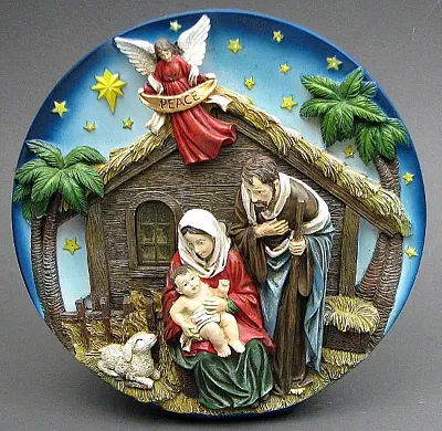 Nativity Scene Plate LED 049-95527