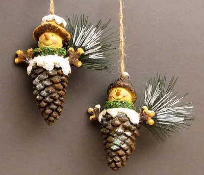 Pinecone Ornaments set/2 049-98286