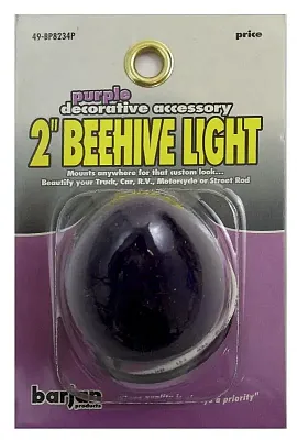 Barjan 049Bp82343P Barjan - 2&quot; Purple 12 Volt Beehive Style Ligh